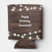 Rustic Modern Custom Photo 50th Birthday Stijlvol Blikjeskoeler (Achterkant)