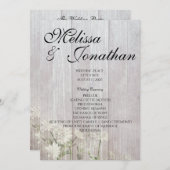 Rustic Modern Floral Mariage Cérémonie Programme V (Devant / Derrière)