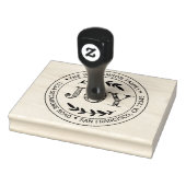Rustic modern kerstfeest met retourzending 	rubberstempel (Stempel)