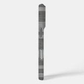 Rustic Modern Linen Pset Pattern Name Black Grey Case-Mate iPhone Case (Achterkant / Rechts)