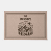 Rustic Modern Mountain Custom Deurmat (Voorkant)