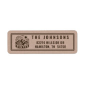Rustic Modern Mountain Custom Return Address Label (Voorkant)