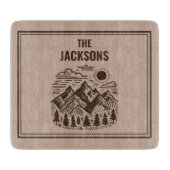 Rustic Modern Mountain Custom Snijplank (Voorkant)