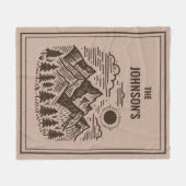 Rustic Modern Mountains Custom Fleece Deken (Voorkant (Horizontaal))