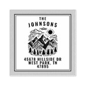 Rustic Modern Mountains Custom Rubberstempel (Afrduk)