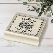 Rustic Modern Mountains Custom Rubberstempel