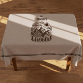 Rustic Modern Mountains Custom Tafelkleed