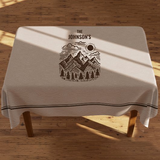Rustic Modern Mountains Custom Tafelkleed