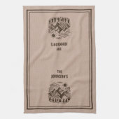 Rustic Modern Mountains Custom Theedoek (Verticaal)