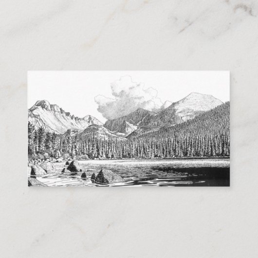 Rustic Modern Mountains Scenery Hartelijk dank Informatiekaartje (Achterkant)