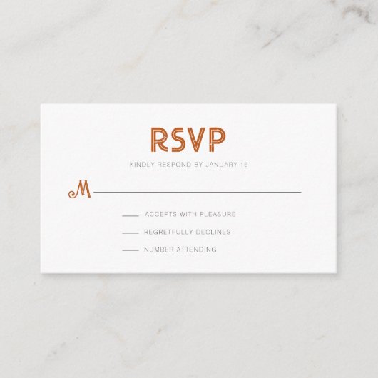 Rustic Modern Parchment RSVP Enclosure Card Informatiekaartje (Voorkant)