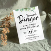 Rustic Modern Simple Boho Wedding Rehearsal Dinner Kaart