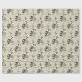 Rustic Modern Snowy kerstbomen Cadeaupapier (Vlak)