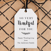 Rustic Modern Thanksgiving Holiday Cadeaulabel