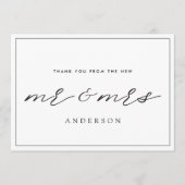 Rustic Modern van de nieuwe Mr en Mrs Wedding Bedankkaart (Voorkant)