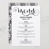 Rustic Modern We Do Script Mariage Carte Menu (Devant / Derrière)