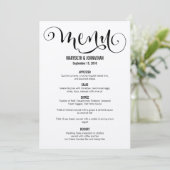 Rustic Modern We Do Script Mariage Carte Menu (Debout devant)