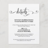Rustic Modern We Do Script Mariage Détails Carte (Devant)