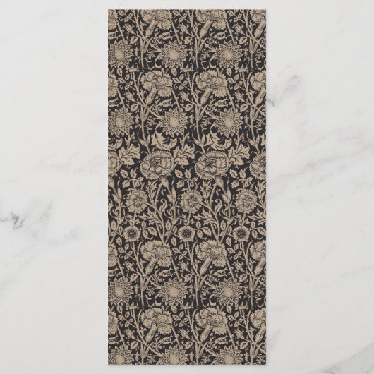 Rustic Modern We doen een Script Wedding Menu Card (Achterkant)