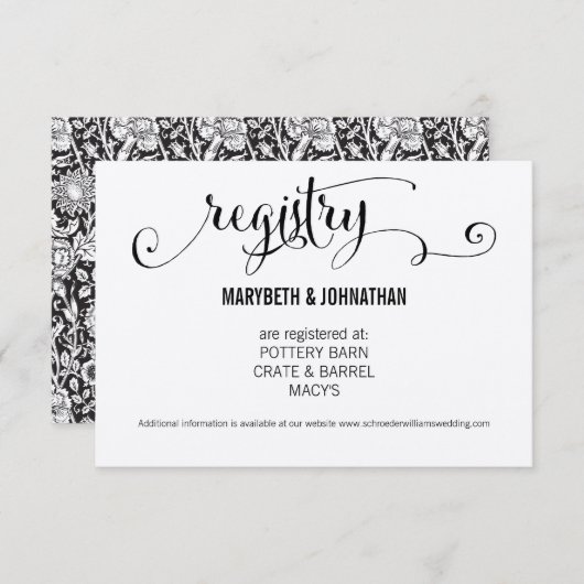 Rustic Modern we doen Kraft Wedding Registry Card Informatiekaartje (Voorkant / Achterkant)
