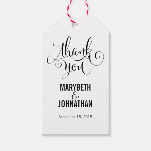 Rustic Modern we schrijven over een script Dank je Cadeaulabel (Voorkant)