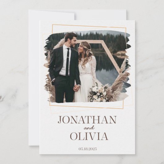 Rustic Modern Wedding Invitation (Devant)