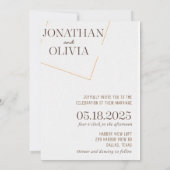 Rustic Modern Wedding Invitation Kaart (Achterkant)
