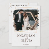 Rustic Modern Wedding Invitation Kaart (Voorkant / Achterkant)