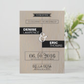 Rustic Modern Wedding Invitation Kaart (Staand voorkant)