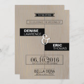 Rustic Modern Wedding Invitation Kaart (Voorkant / Achterkant)