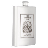 Rustic Moderne Bergen Aangepaste Bruidsjonker Flacon (Rechts)