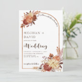 Rustic Moderne handgeschreven handgeschreven Herfs Kaart (Staand voorkant)