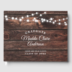 Rustic Moderne het Hood van het Afstuderen van de  Gastenboek