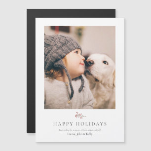 Rustic Moderne kerstfeestdag — Magnetkaart