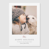 Rustic Moderne kerstfeestdag — Magnetkaart (Voorkant)