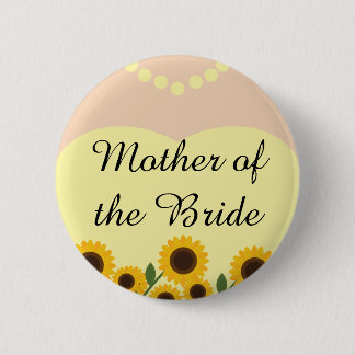 Rustic Moeder van de bruine zonnebloemen Ronde Button 5,7 Cm