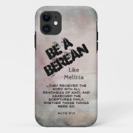 Rustic moet een Bijbelscriptversie in Berean zijn iPhone 11 Hoesje