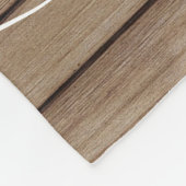 Rustic Mongrammed 4 Foto Fleece Deken (Hoek)