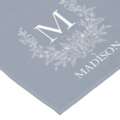 Rustic Monogram Gepersonaliseerd Initiaal Korte Tafelloper (Hoek)