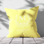 Rustic Monogram Gepersonaliseerd Initiaal Kussen