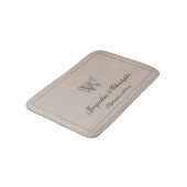 Rustic Monogram & Names Pas getrouwd Wedding Chic Badmat (Gekanteld)