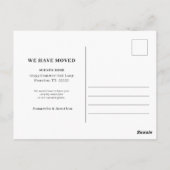 Rustic Monogram Wij hebben Nieuw Adres bewogen Briefkaart (Achterkant)