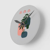 Rustic Monogrammed Boho Ronde Klok (Hoek)