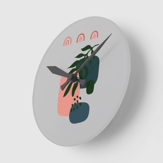 Rustic Monogrammed Boho Ronde Klok (Hoek)