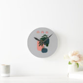 Rustic Monogrammed Boho Ronde Klok (Huis)