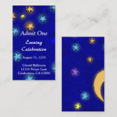 Rustic Moon et Stars Carte de visite de billets d' (Devant / Derrière)