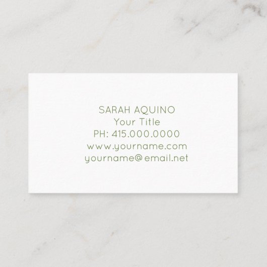 Rustic Moonlight Cactus Visitekaartje (Achterkant)