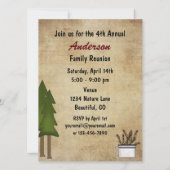 Rustic Moose Family Reunion Party Invitation (Dos)