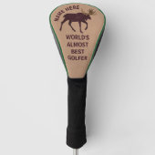 Rustic Moose Faux Leather-Kijk Funny Golfheadcover (Voorkant)