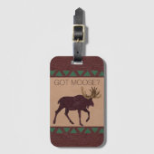 Rustic Moose Faux Leather Vertical Got Moose? Bagagelabel (Voorkant (verticaal))